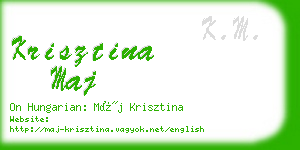 krisztina maj business card